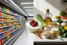 Ultra-Processed Foods And Ibs: What 2026 Research Really Shows 14 A supermarket aisle of brightly packaged ultra-processed foods, chips, diet sodas, ultra-processed foods